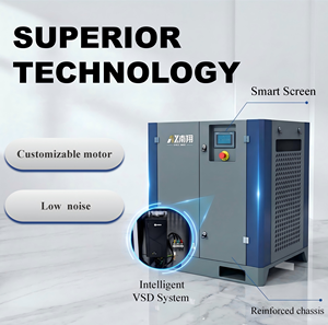 มอเตอร์ปรับความเร็วรอบ PM VSD กำลังสูง 7.5 กิโลวัตต์ 10 แรงม้า ประหยัดพลังงาน แบบสกรู 8-13 บาร์ สำหรับงานอุตสาหกรรมในโรงงาน ทำงานเงียบพิเศษ - Product Image 5