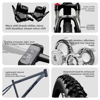 Vélo de montagne Philip pour adultes à vitesse variable, cadre en alliage d'aluminium, suspension avant, cadre Softail, ordinaire pour les trajets quotidiens
