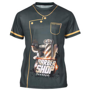 Vinne 2024 nuovo stile uomo donna barbiere t-shirt 3D tutto stampato abbigliamento da lavoro camicie regalo <span class=keywords><strong>parrucchiere</strong></span> - Product Image 6
