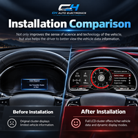 Pour Cadillac ATS / ATS-L 2014-2017, tableau de bord numérique LCD 12,3 pouces, compteur de vitesse, remplacement plug and play