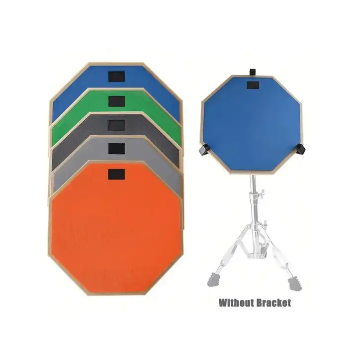 1pc 8-Inch Double-Sided Triple-Layer Silent Drum Practice Pad - Rubber Mute Pad For Drum Kit Beginners