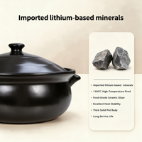 Casserole en céramique antiadhésive durable, compatible gaz et induction, nouveau style chinois, poignée en acier inoxydable, passe au lave-vaisselle