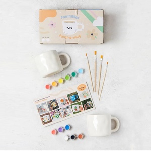 Paintables dipinge il tuo Kit tazza Kit pittura ceramica <span class=keywords><strong>per</strong></span> <span class=keywords><strong>adulti</strong></span> con tazze pennelli pennelli e guida di ispirazione pittura - Product Image 4