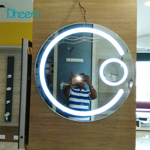 Maquillage LED lumières Gradateur Tactile Salle De Bain Miroir avec horloge et 3X <span class=keywords><strong>Loupe</strong></span> - Product Image 3
