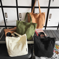 Sac bandoulière en jean grande capacité pour étudiante, sac à main en nylon pour l'université, sac à bandoulière pour fille