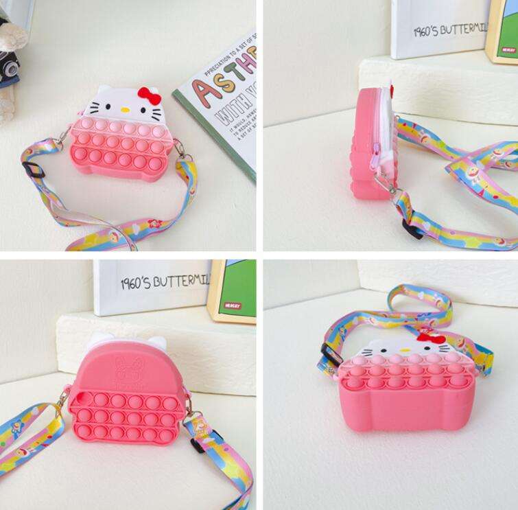 New Kids Cute Stress-relief Panda Cartoon Bag Small Crossbody Bag for Girls