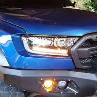 Ensemble de phares LED KGKB pour Ford Ranger 2016-2020, haute qualité, trois lentilles de projecteur, clignotants séquentiels, plug and play