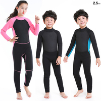 Combinaison de plongée pour enfants en néoprène 2 mm à manches longues avec fermeture éclair dorsale, toutes saisons, fabriquée en usine OEM