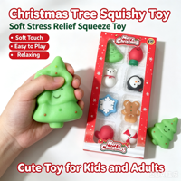 Jouets anti-stress TPR mignons sur le thème de Noël, pack de jouets souples à presser pour la décompression, flocon de neige, pingouin, cadeau de fête