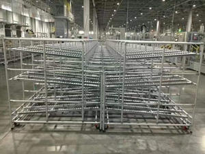 गोदाम एल्यूमीनियम गोदाम मिश्र धातु पाइप रोलर रैक प्रणाली/रोलर ट्रैक/गुरुत्वाकर्षण प्रवाह रैक - Product Image 4