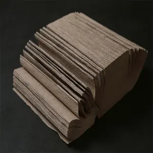 Fábrica personalizada 1 capa pulpa reciclada 200 hojas máquina de papel de cocina Limpieza de aceite V pliegue papel higiénico toallas