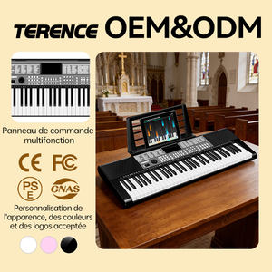 Clavier musical électronique Terence SP611 à 61 touches, orgue et <span class=keywords><strong>piano</strong></span> avec 128 rythmes et 128 sons - Product Image 1