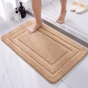 Venda quente Boa Qualidade Fábrica Barato Grosso Microfibra Anti Slip Shaggy Banho Mat Absorvente Tapete De Água