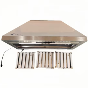 Barbecue électrique en acier inoxydable de 48 pouces, 1800 CFM, avec filtre à déflecteur, télécommande à 4 vitesses, 2 lumières LED, arrêt retardé, pour usage domestique - Product Image 1