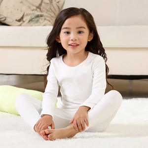 Pijamas para Niños de 280g con Estampado Personalizado, Pijamas Gruesos de Algodón para Invierno, Ropa de Dormir para Niños, Conjuntos de Pijamas Blancos Lisos - Product Image 1