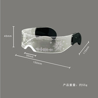 Lunettes LED transfrontalières en stock, lunettes clignotantes ciel étoilé, lunettes lumineuses pour soirées rave et fêtes