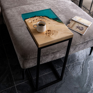 Table basse en résine époxy noire meubles Tables en <span class=keywords><strong>bois</strong></span> <span class=keywords><strong>et</strong></span> résine Table de rivière pour salon à la maison - Product Image 4