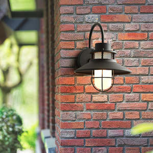 Applique murale extérieure moderne en fer et verre, étanche IP65, pour villa, jardin, patio, style industriel rétro, éclairage <span class=keywords><strong>de</strong></span> grange - Product Image 4