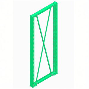 Panneau latéral Fami Ar Series L1100 H2010 Vert RAL6011 pour supports - Product Image 3