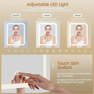 Table de maquillage moderne en bois blanc avec miroir et éclairage LED, 7 tiroirs et 8 étagères, MOQ 100 - Product Image 6