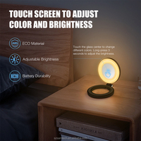 Anneau lumineux magnétique pour Tlphone Pliable Rechargeable 3 Modes Selfie Fill Light Mini 220 ° Réglable pour Live