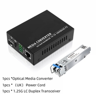Convertisseur de média Ethernet Gigabit ZOERAX, émetteur-récepteur à fibre optique avec 1 transceiver modulaire SFP LC 1,25 Gbit/s