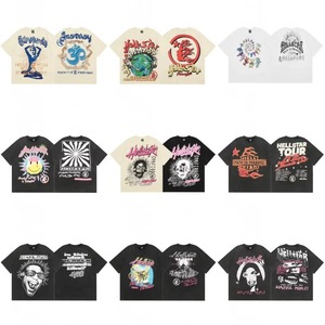 เสื้อยืดแขนสั้นสไตล์ฮิปฮอป ทรงหลวม ผ้าฝ้ายแท้ ระบายอากาศได้ดี ซับเหงื่อ ลายดาว สไตล์วินเทจ ขายส่ง NFC - Product Image 5
