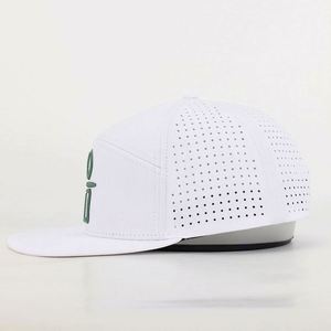 Gorra Snapback Unisex Personalizada de 6 Paneles, 100% Poliéster, Visera Plana, Impermeable, Estilo Hip Hop con Orificios Láser para la Playa - Product Image 3