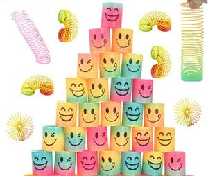 Хит продаж: миниатюрная классическая пластиковая игрушка-пружина «Радужная волшебная пружина» для детей 5-7 лет, игрушка-спираль «Кольцо» - Product Image 4