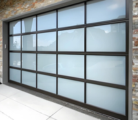 Cadre en aluminium automatique moderne de haute qualité Portes sectionnelles en verre transparent Porte de garage sectionnelle pour maisons de luxe