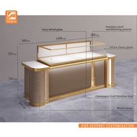 Vitrines bijoux en verre de luxe personnalisées avec éclairage LED pour usage en magasin de détail