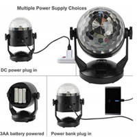 Luces Decorativas para Fiestas con Bola de Discoteca RGB, Mini Luz LED USB Activada por Sonido para DJ y Escenarios de Baile