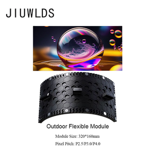 Panel de Pantalla LED Flexible de 4 mm de Píxeles, Pantalla Curva para Exteriores, IP65 Resistente al Agua, Montaje en Pared, Brillo de 5000 cd, 178 °   Ángulo de visión - Product Image 1