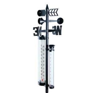 Station météo de jardin extérieure 3-en-1 : aiguille à vent, pluviomètre et thermomètre – Piquet de mesure météorologique pour pelouse et cour arrière - Product Image 6