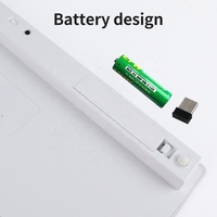 Penjualan Laris Keyboard Ergonomik Komputer Mini Nirkabel 2.4G Kunci Datar Desktop