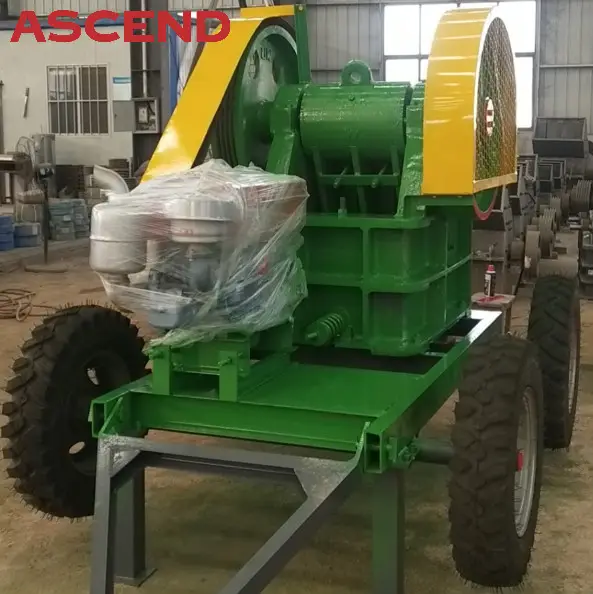 Jaw Crusher For Stone Small Capacity Mobile PE200x300 PE250x400 Diesel Engine Stone And Rock Jaw Crusher For Gold Limestone With Spare Parts