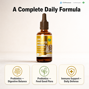 Gotas Probióticas <span class=keywords><strong>para</strong></span> Gatos, Salud Digestiva e Intestinal, Apoyo Inmunológico, FOS Líquido, Suplemento <span class=keywords><strong>para</strong></span> Mascotas en Botellas, Cachorros, Gatitos, Todas las Razas y Tamaños, 60 ml - Product Image 2