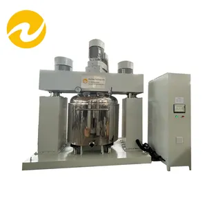 500L PLC steam heating Three Shafts high speed disperse mixer with lift system