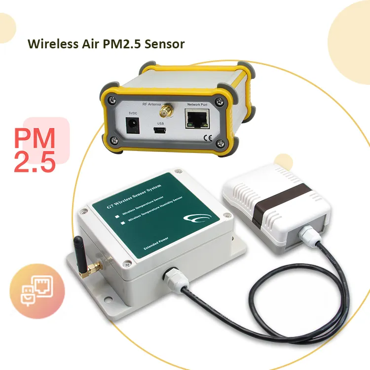 Sensor inalámbrico de aire PM2.5, Registrador de medición de valor fresco de aire, monitor de gas de monóxido de carbono, instrumento de detección de gases múltiples