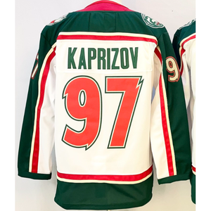 Maillot de hockey des Minnesota Wild blanc # 97 Kaprizov # 7 Faber # Chemise pour homme 29 Fleury édition 25e anniversaire - Product Image 2