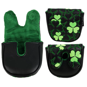 Juego de Fundas Protectoras para Palos de <span class=keywords><strong>Golf</strong></span> de Cuero Sintético Negro con Diseño de Trébol de Cuatro Hojas, para Driver, Madera, Blade, Mallet y <span class=keywords><strong>Putter</strong></span>, Accesorios de <span class=keywords><strong>Golf</strong></span> - Product Image 4