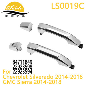 Adili LS0019C มือจับประตูโครเมี่ยมใหม่ (พลาสติกและโลหะ) สำหรับ Chevrolet Silverado GMC Sierra 2014-2018 - Product Image 1