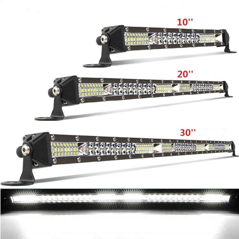 New Waterproof Single Row LED Work Light Bar with Breathing Hole IP67 Spot/Flood Beam 234W 30000 Lumens