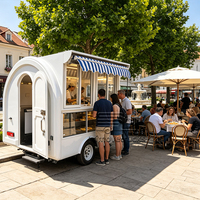 Kommerzieller Imbisswagen für Kuchen und Backwaren, Weißer Food Truck für Desserts, Mobiler Catering-Anhänger zum Verkauf