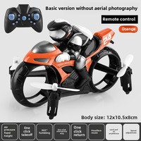 Quadcopter Drone Jouet 2.4G 2 en 1 RC Mini Moto Volante Télécommande Avion Terre et air Amphibie