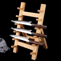 Support de Couteau à Sashimi en Bois Authentique et Durable, Support Professionnel Yanagiba, Organisateur Ergonomique de Qualité Hôtelière pour Chef et Cuisine