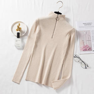 <span class=keywords><strong>Pull</strong></span> <span class=keywords><strong>col</strong></span> <span class=keywords><strong>roulé</strong></span> <span class=keywords><strong>femme</strong></span> personnalisé, chaud et élégant, à manches longues, couleur unie, tricoté, idéal pour l'automne et l'hiver – Nouvelle collection très prisée - Product Image 6