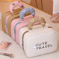 Trousse de Toilette Portable de Voyage à Suspendre avec Multiples Poches en Filet, Organisateur de Maquillage et Soins de la Peau, Sac Cosmétique Motif Chat
