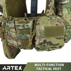 เสื้อกั๊กยุทธวิธีโพลีเอสเตอร์ 1000D แบบ MOLLE ลายพราง พร้อมช่องใส่แผ่นเกราะ - Product Image 4