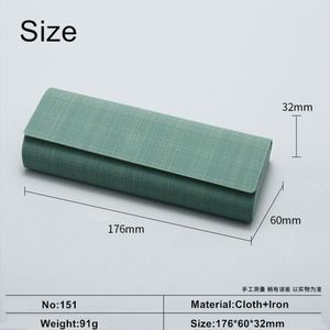 Estuche para Gafas de Sol Portátil Retro al por Mayor, Resistente a la Presión, con Tela a Rayas y Cuero PU Duro - Product Image 4